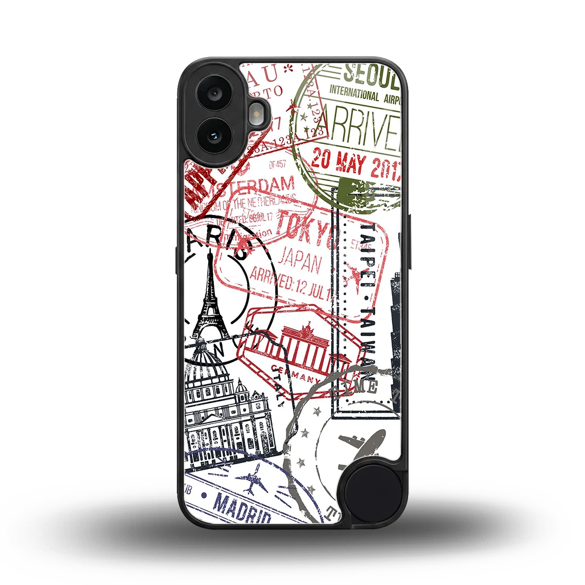 Stamp Collection back phone cover | glass case for cmf nothing phone 1