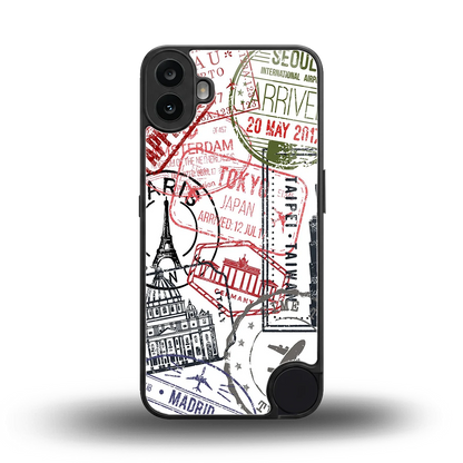 Stamp Collection back phone cover | glass case for cmf nothing phone 1