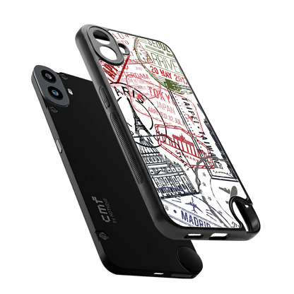 Stamp Collection sleek cmf nothing phone 1 cover with tempered glass back and TPU edges