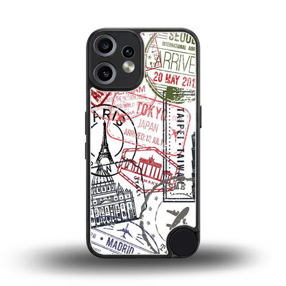 Stamp Collection back phone cover | glass case for cmf nothing phone 2 pro