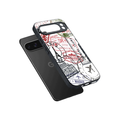 Stamp Collection sleek google pixel 10 pro xl cover with tempered glass back and TPU edges