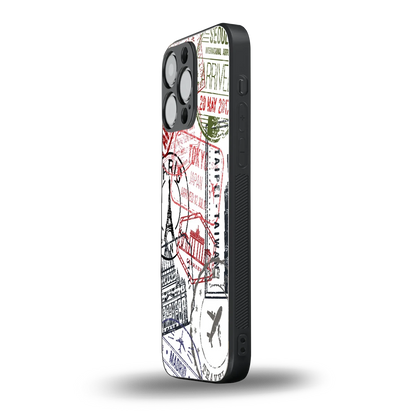 Stamp Collection iphone 12 pro max mobile cover | shockproof glass phone case