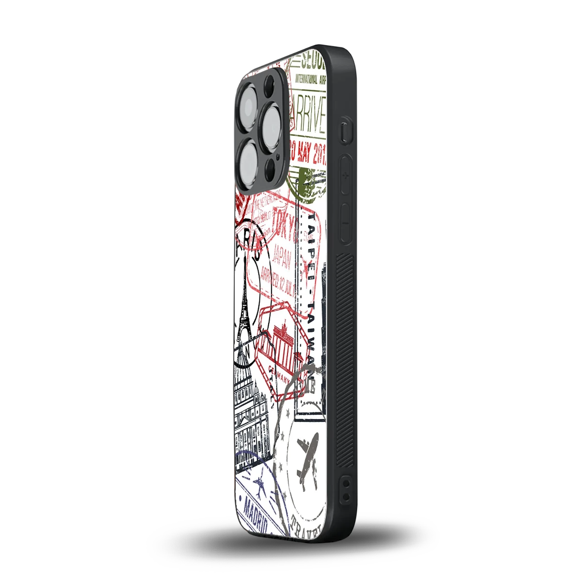 Stamp Collection iphone 13 pro mobile cover | shockproof glass phone case