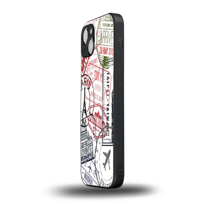 Stamp Collection iphone 13 mobile cover | shockproof glass phone case