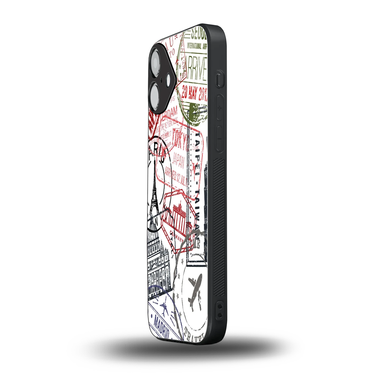 Stamp Collection iphone 16 plus mobile cover | shockproof glass phone case
