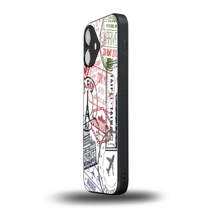 Stamp Collection iPhone 16 mobile cover | shockproof glass phone case