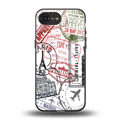 Stamp Collection back phone cover | glass case for iphone 16e