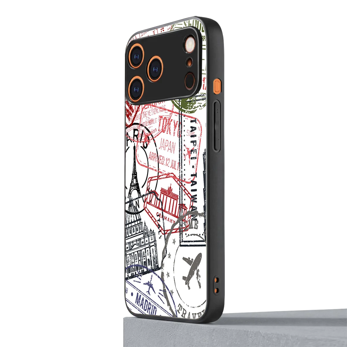 Stamp Collection iphone 17 pro max mobile cover | shockproof glass phone case