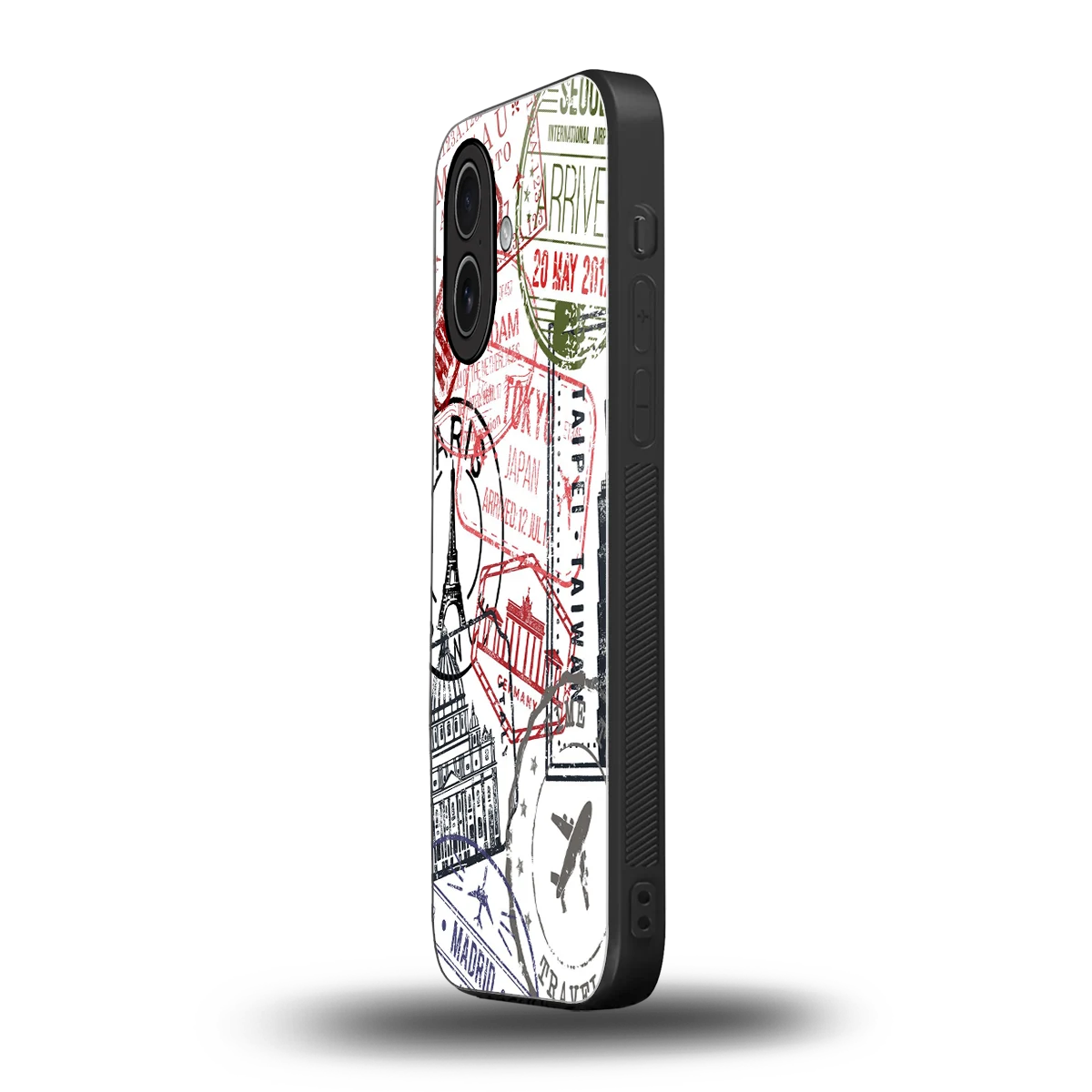 Stamp Collection iphone 17 mobile cover | shockproof glass phone case