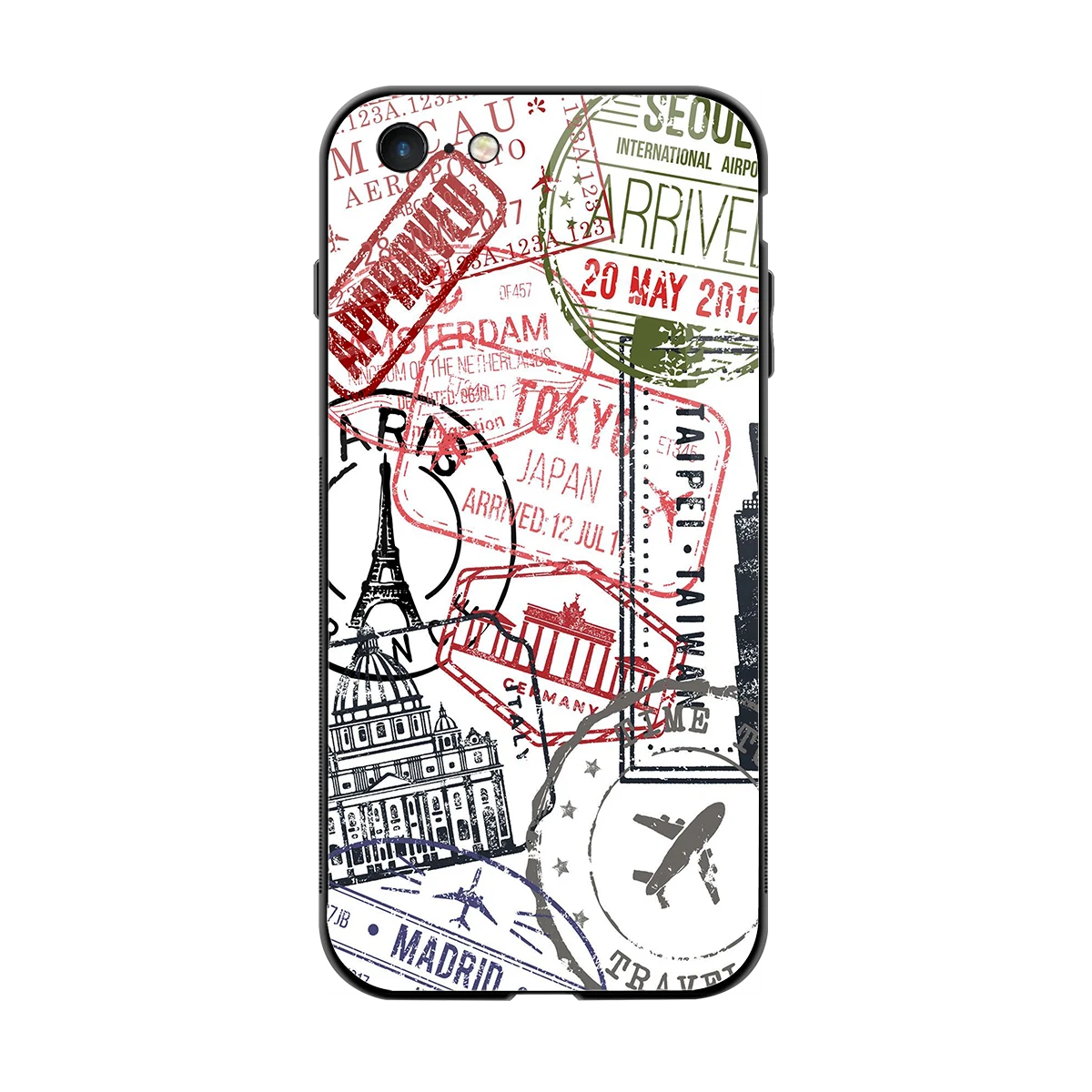 Stamp Collection back phone cover | glass case for iphone 6s plus