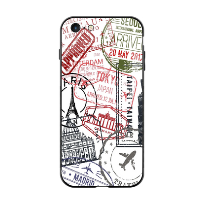 Stamp Collection back phone cover | glass case for iphone 6s plus