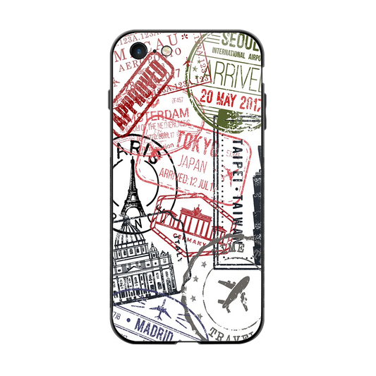 Stamp Collection back phone cover | glass case for iphone 6s plus