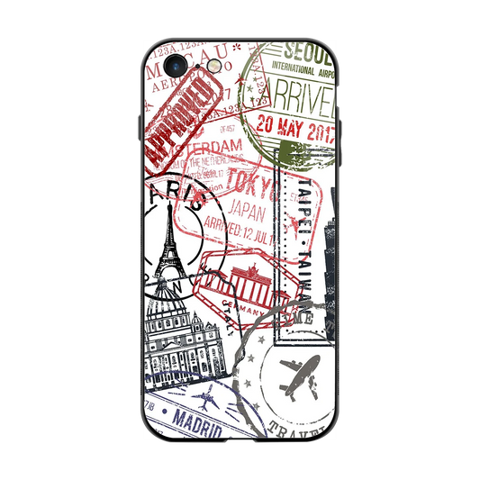 Stamp Collection back phone cover | glass case for iphone 7