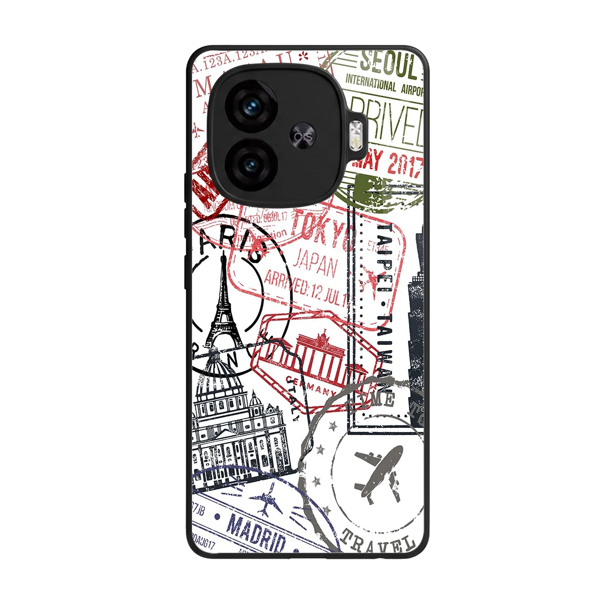 Stamp Collection back phone cover | glass case for iqoo neo 10r 5g