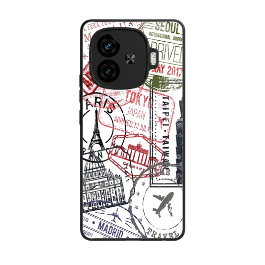 Stamp Collection back phone cover | glass case for iqoo neo 10r 5g