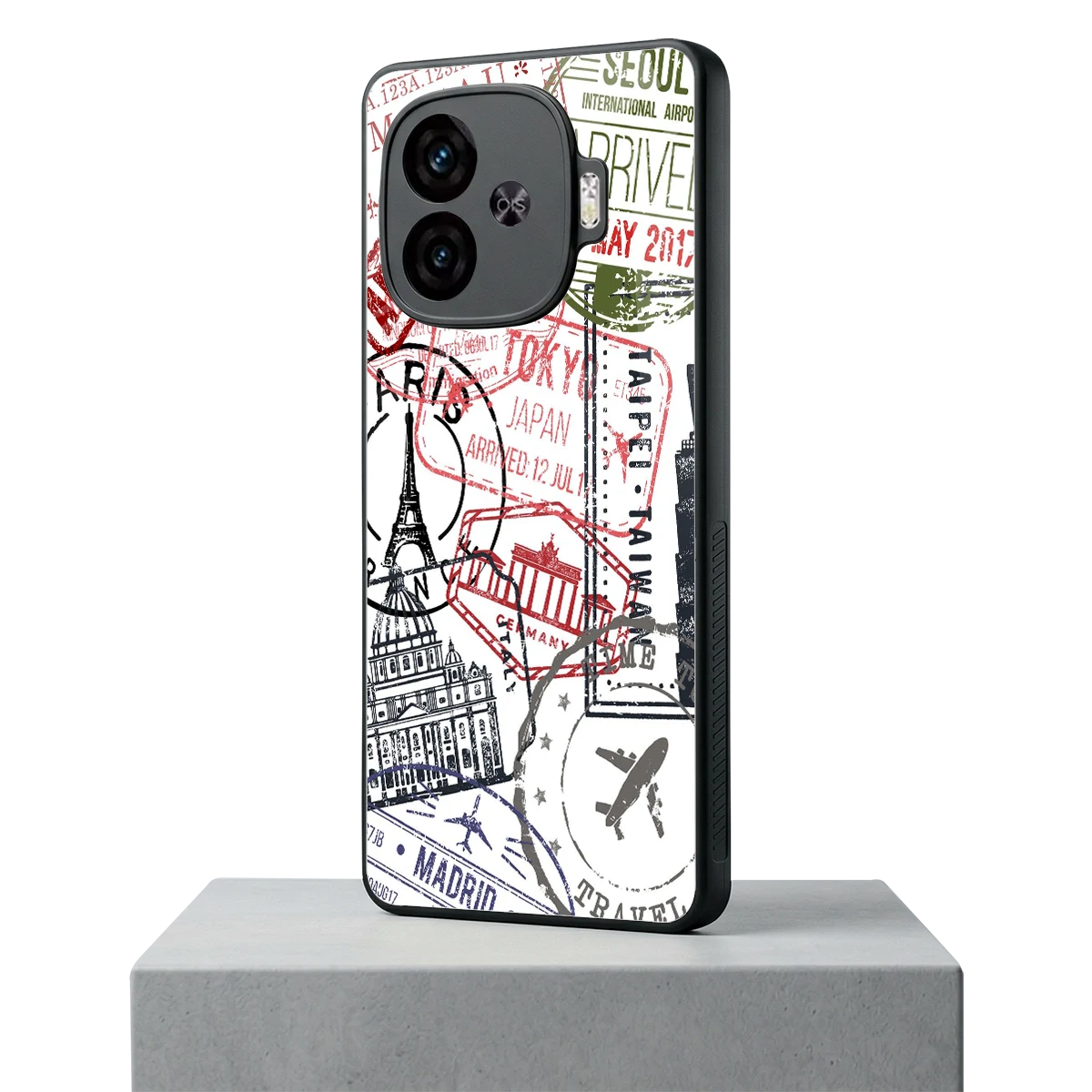 Stamp Collection iqoo neo 10r 5g mobile cover | shockproof glass phone case