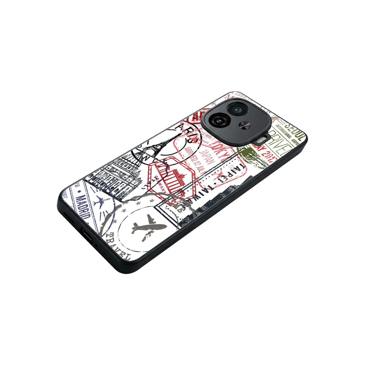 Stamp Collection stylish phone case for iqoo neo 10r 5g | glossy glass and slim fit