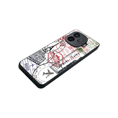 Stamp Collection stylish phone case for iqoo neo 10r 5g | glossy glass and slim fit