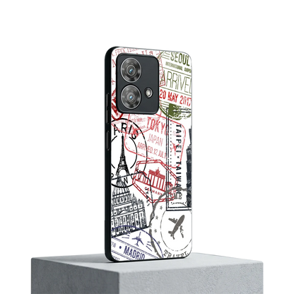 Stamp Collection motorola edge 40 neo 5g mobile cover | shockproof glass phone case