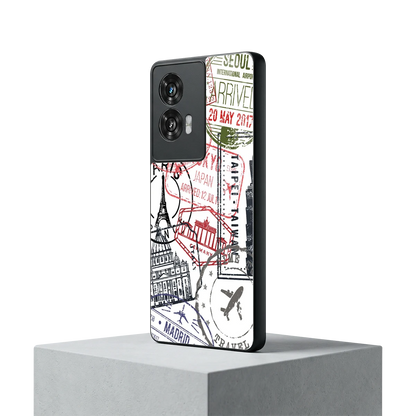 Stamp Collection motorola edge 50 fusion mobile cover | shockproof glass phone case