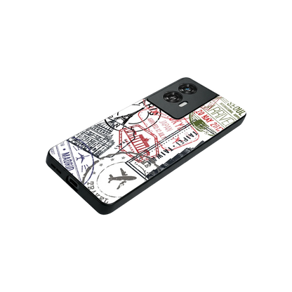 Stamp Collection stylish phone case for motorola edge 50 fusion | glossy glass and slim fit