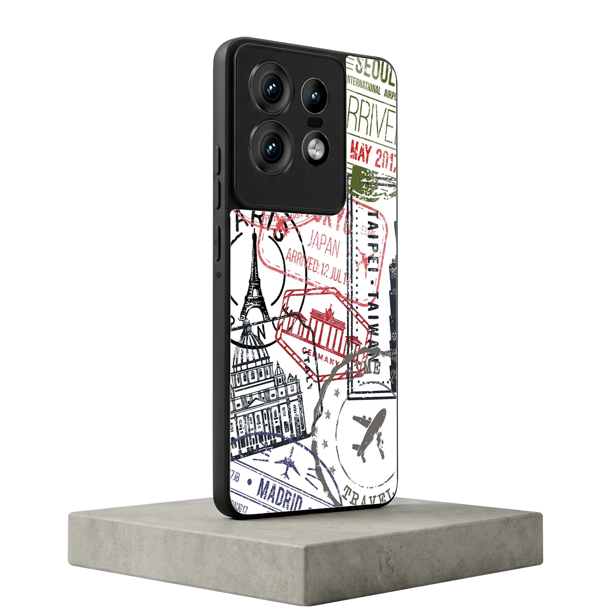 Stamp Collection motorola edge 50 pro mobile cover | shockproof glass phone case
