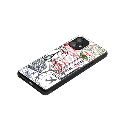 Stamp Collection stylish phone case for nothing phone 1 | glossy glass and slim fit