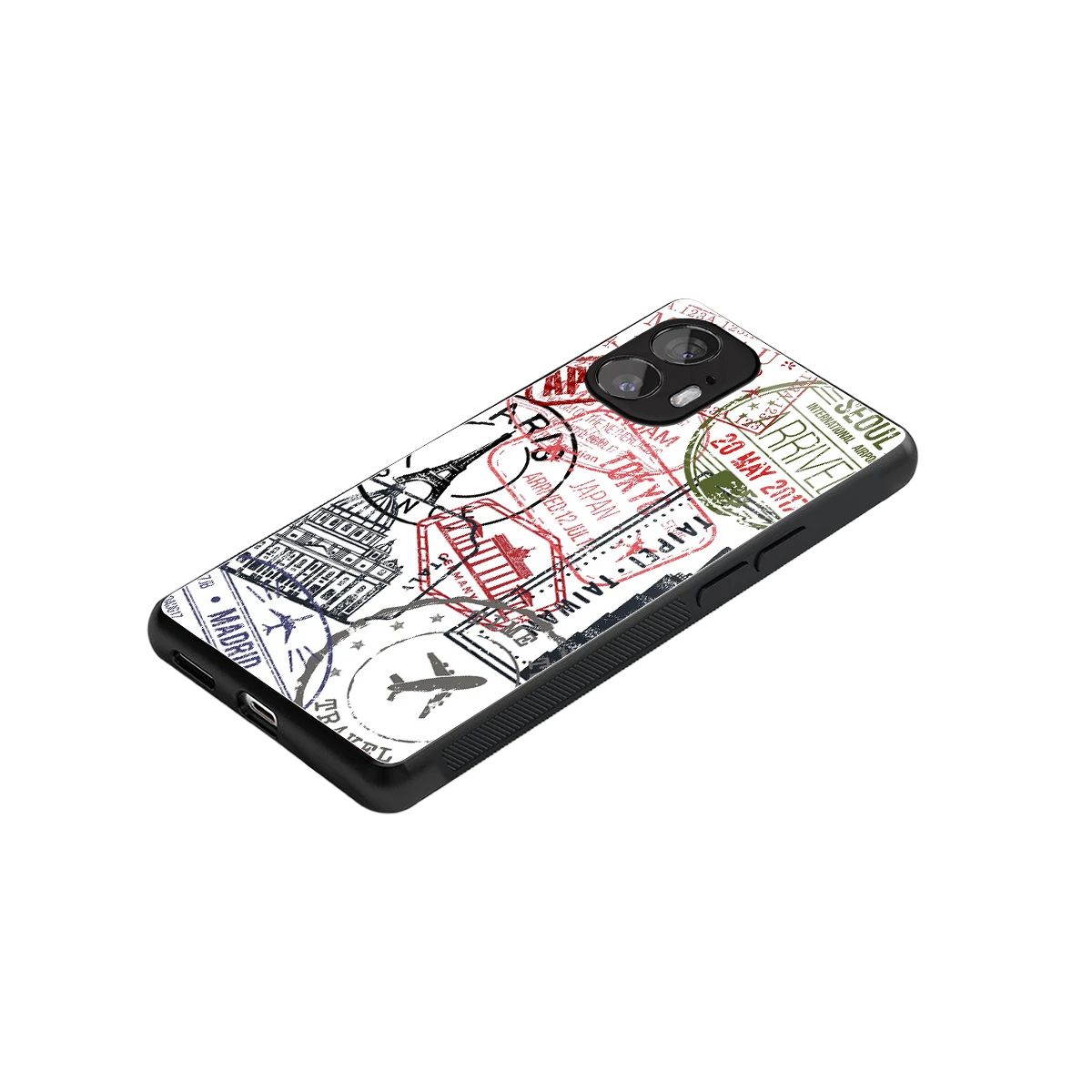 Stamp Collection stylish phone case for nothing phone 2 | glossy glass and slim fit
