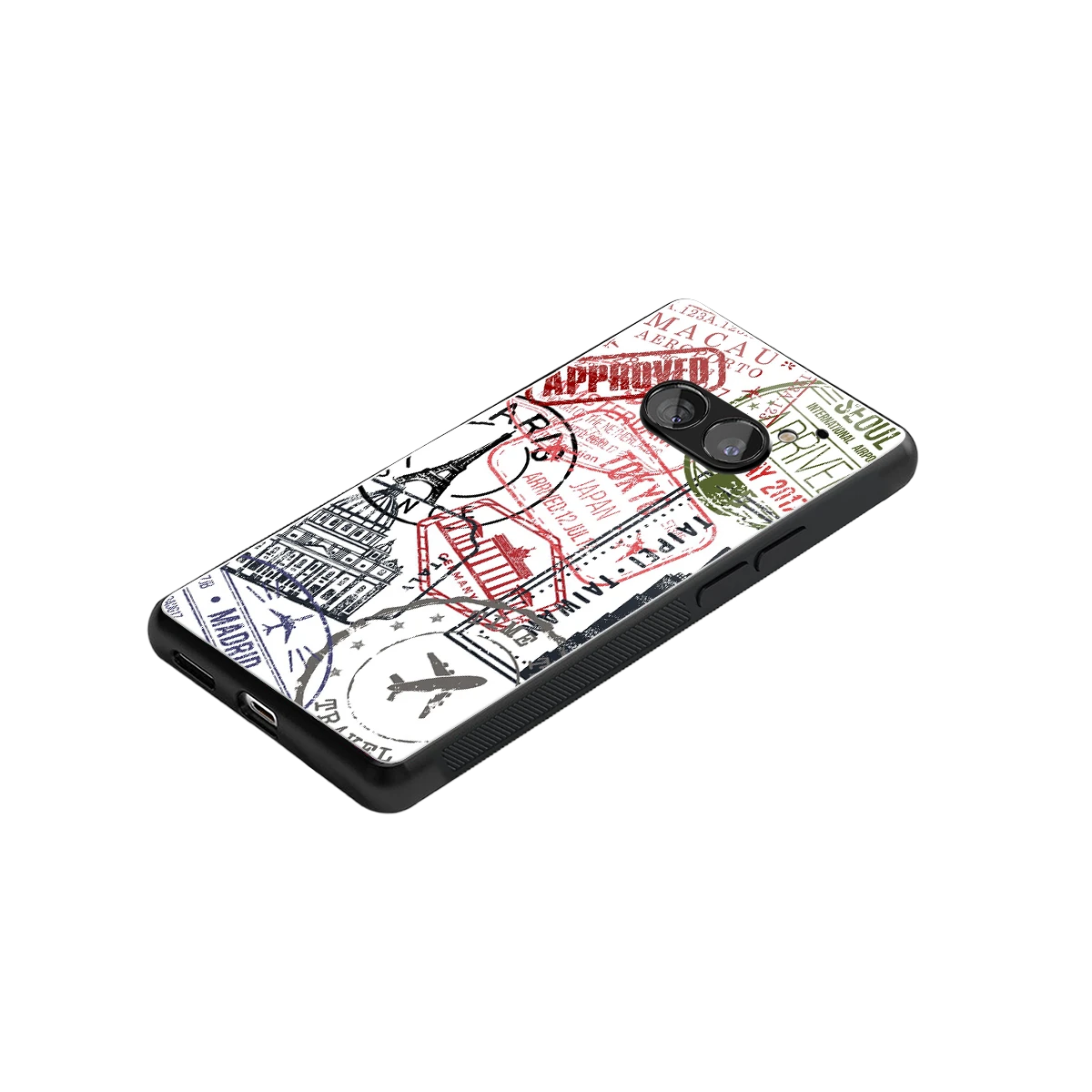 Stamp Collection stylish phone case for nothing phone 2a | glossy glass and slim fit