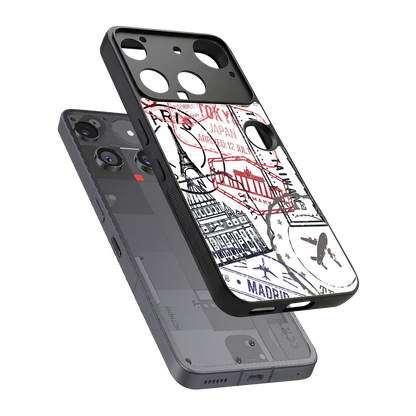 Stamp Collection sleek nothing phone 3 cover with tempered glass back and TPU edges