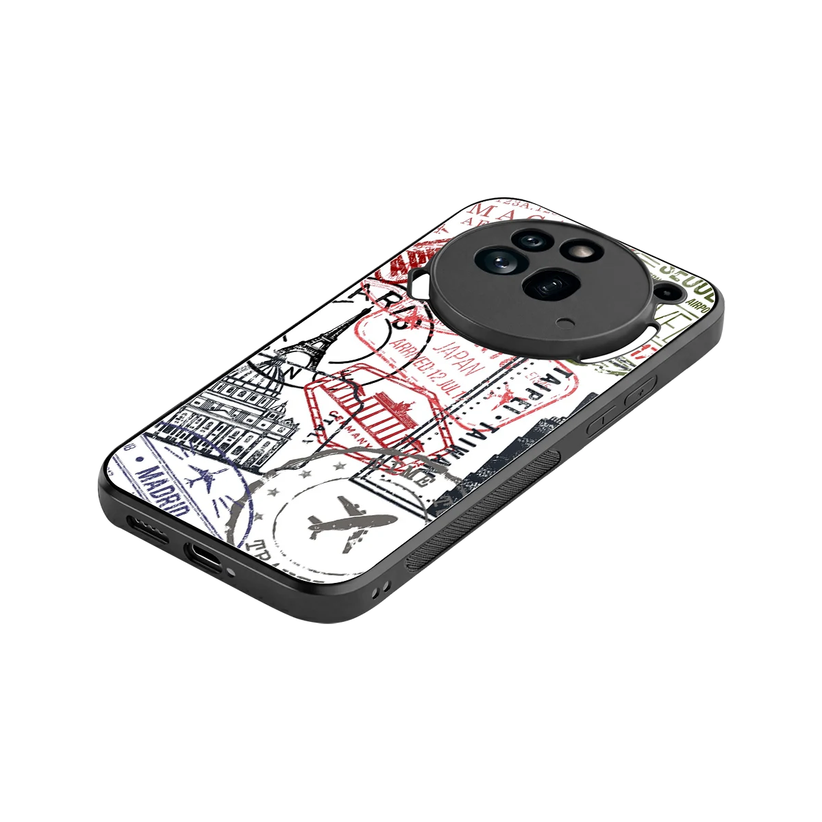 Stamp Collection stylish phone case for nothing phone 3a pro | glossy glass and slim fit