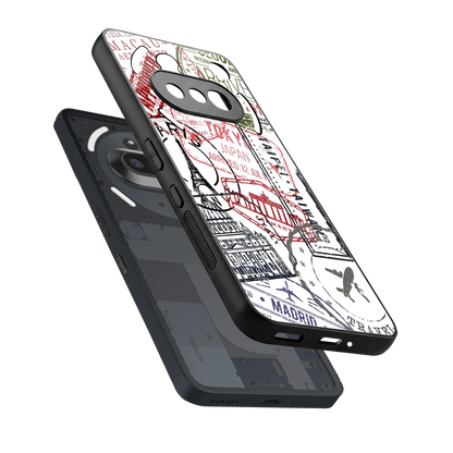 Stamp Collection sleek nothing phone 3a cover with tempered glass back and TPU edges