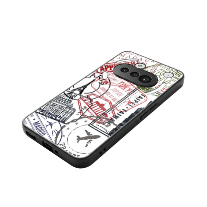 Stamp Collection stylish phone case for nothing phone 3a | glossy glass and slim fit