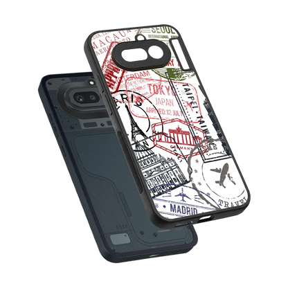 Stamp Collection sleek nothing phone 4a cover with tempered glass back and TPU edges