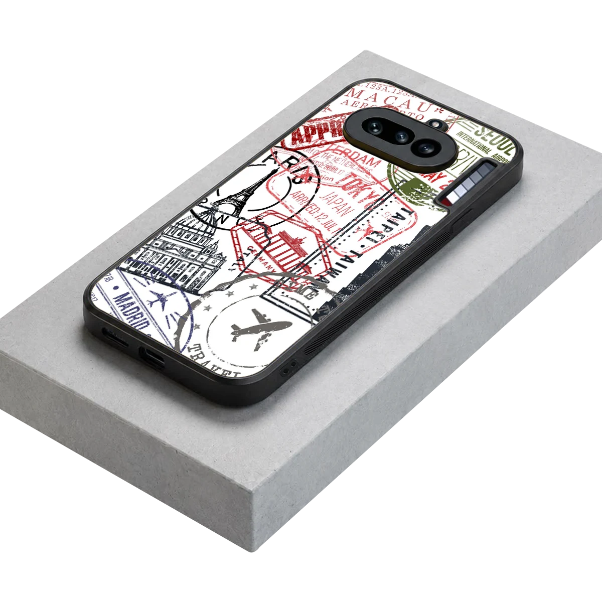 Stamp Collection stylish phone case for nothing phone 4a | glossy glass and slim fit