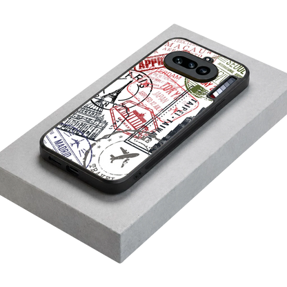 Stamp Collection stylish phone case for nothing phone 4a | glossy glass and slim fit