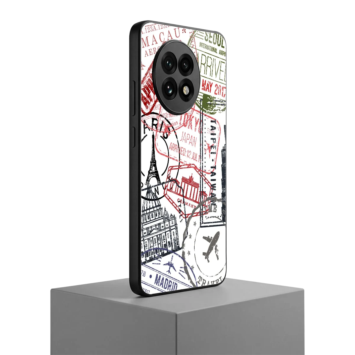 Stamp Collection oneplus 13r mobile cover | shockproof glass phone case