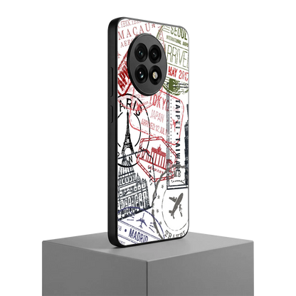 Stamp Collection oneplus 13r mobile cover | shockproof glass phone case