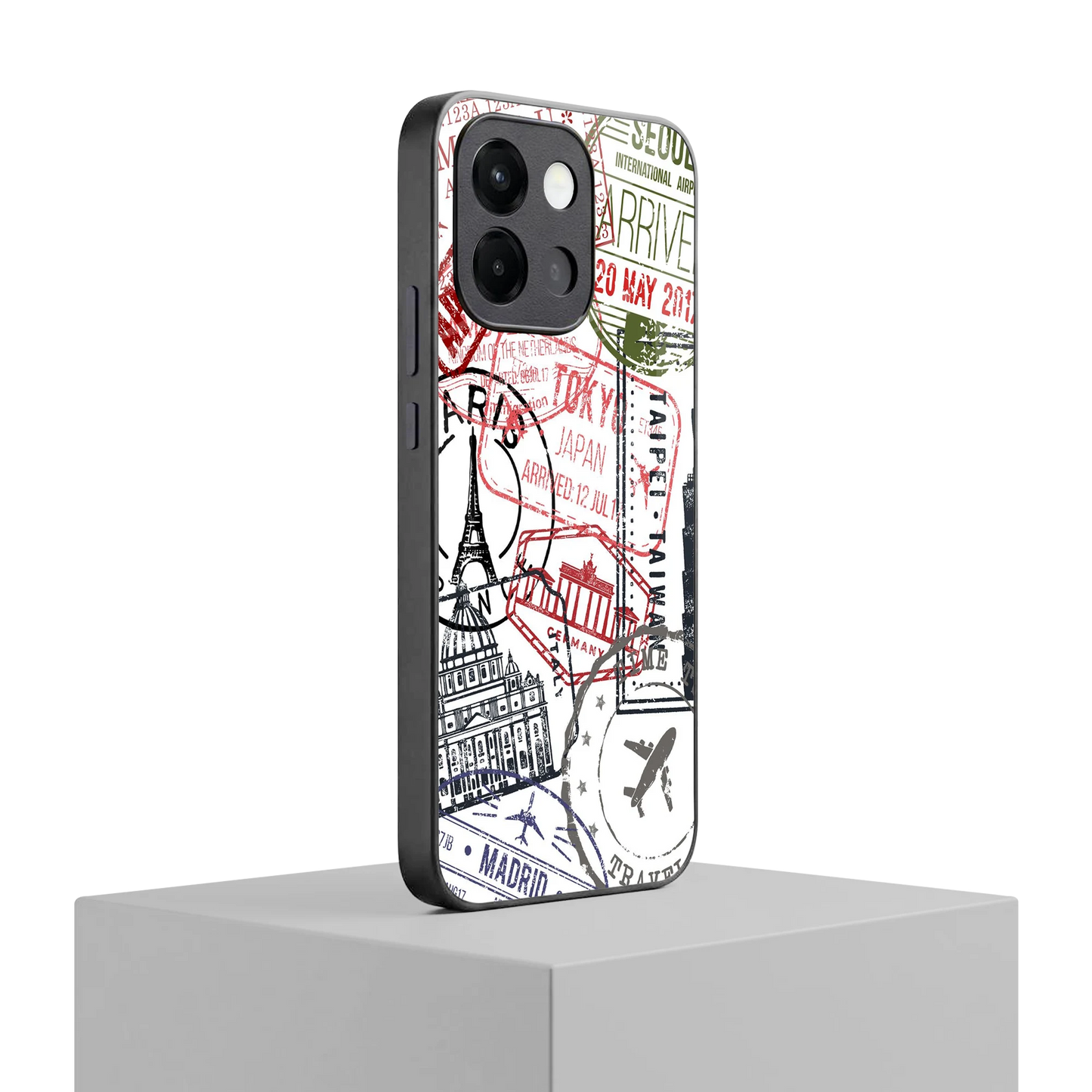 Stamp Collection oneplus 13s mobile cover | shockproof glass phone case
