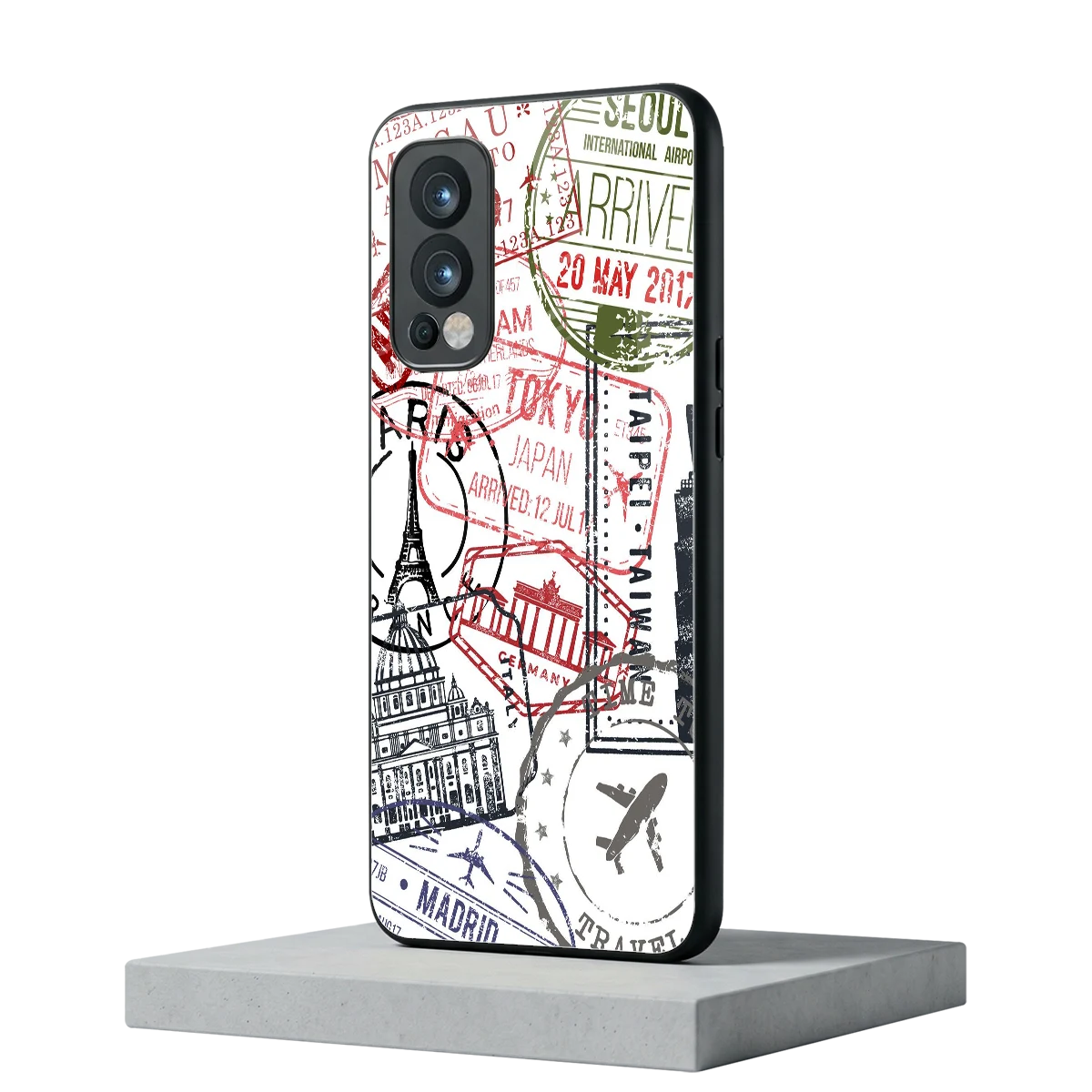 Stamp Collection oneplus nord 2 mobile cover | shockproof glass phone case
