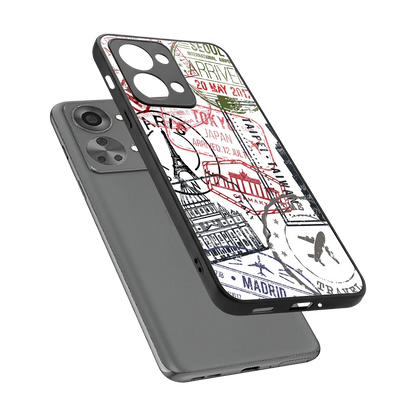 Stamp Collection sleek oneplus nord 2t cover with tempered glass back and TPU edges