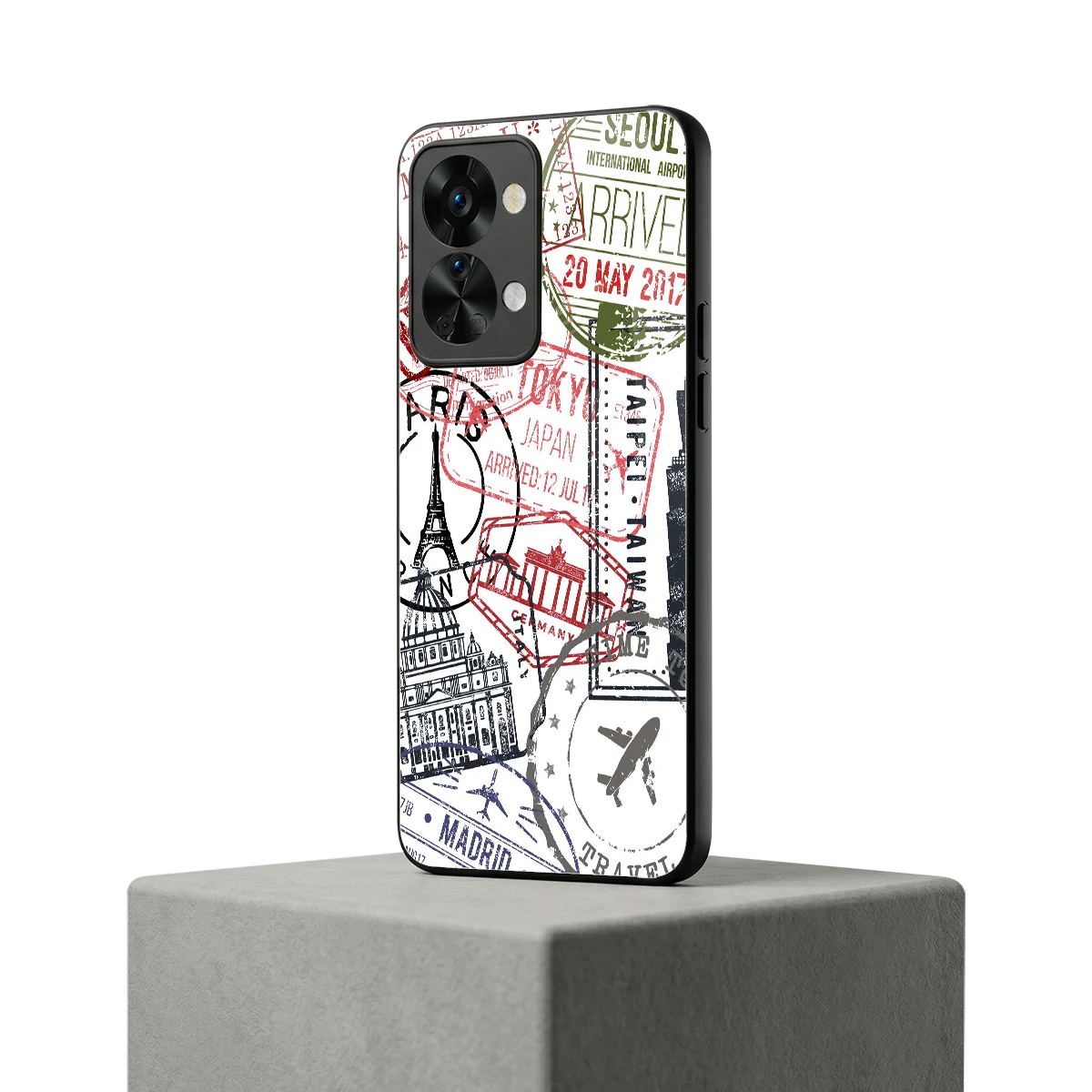 Stamp Collection oneplus nord 2t mobile cover | shockproof glass phone case
