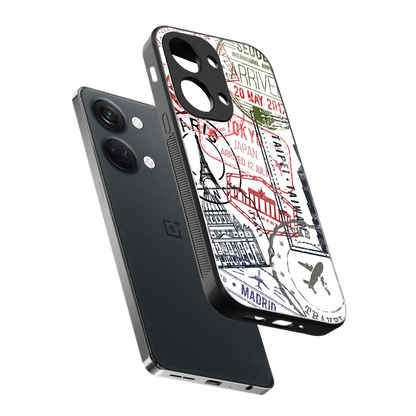 Stamp Collection sleek oneplus nord 3 cover with tempered glass back and TPU edges