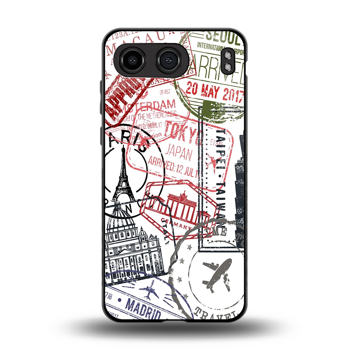 Stamp Collection back phone cover | glass case for oneplus nord 4