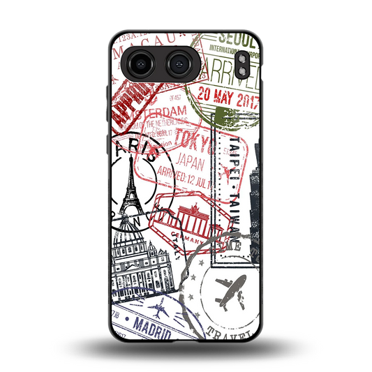 Stamp Collection back phone cover | glass case for oneplus nord 4