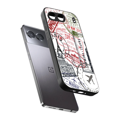 Stamp Collection sleek oneplus nord 4 cover with tempered glass back and TPU edges