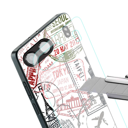 Stamp Collection stylish phone case for oneplus nord 4 | glossy glass and slim fit