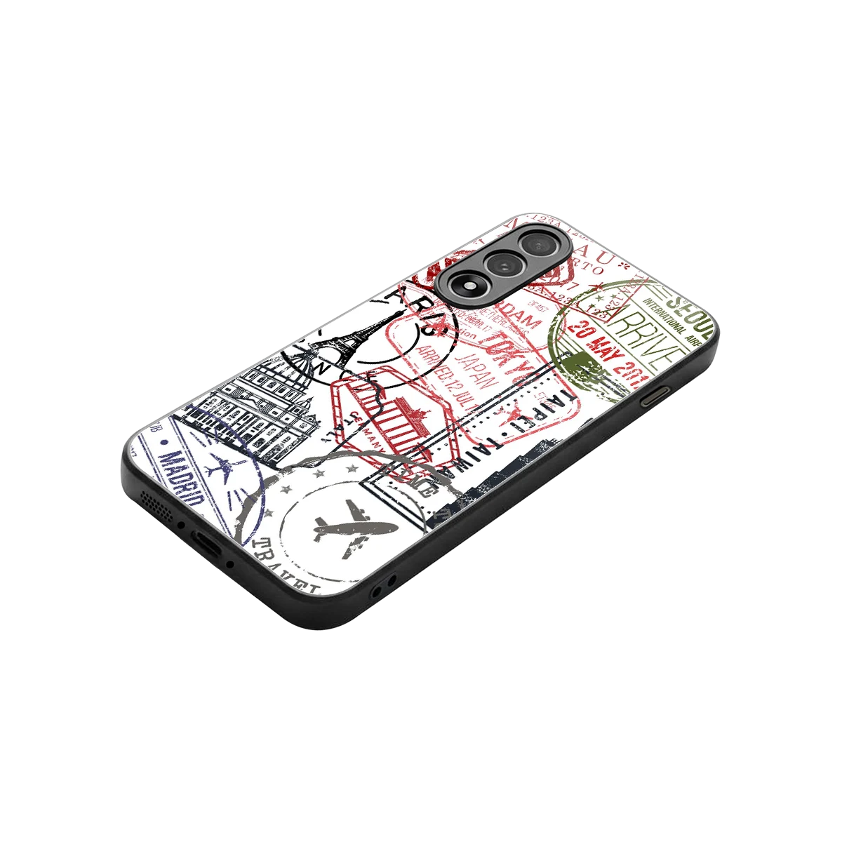 Stamp Collection stylish phone case for oneplus nord 5 | glossy glass and slim fit