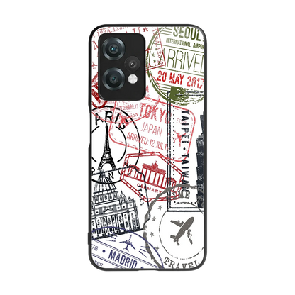 Stamp Collection back phone cover | glass case for oneplus nord ce 2 lite