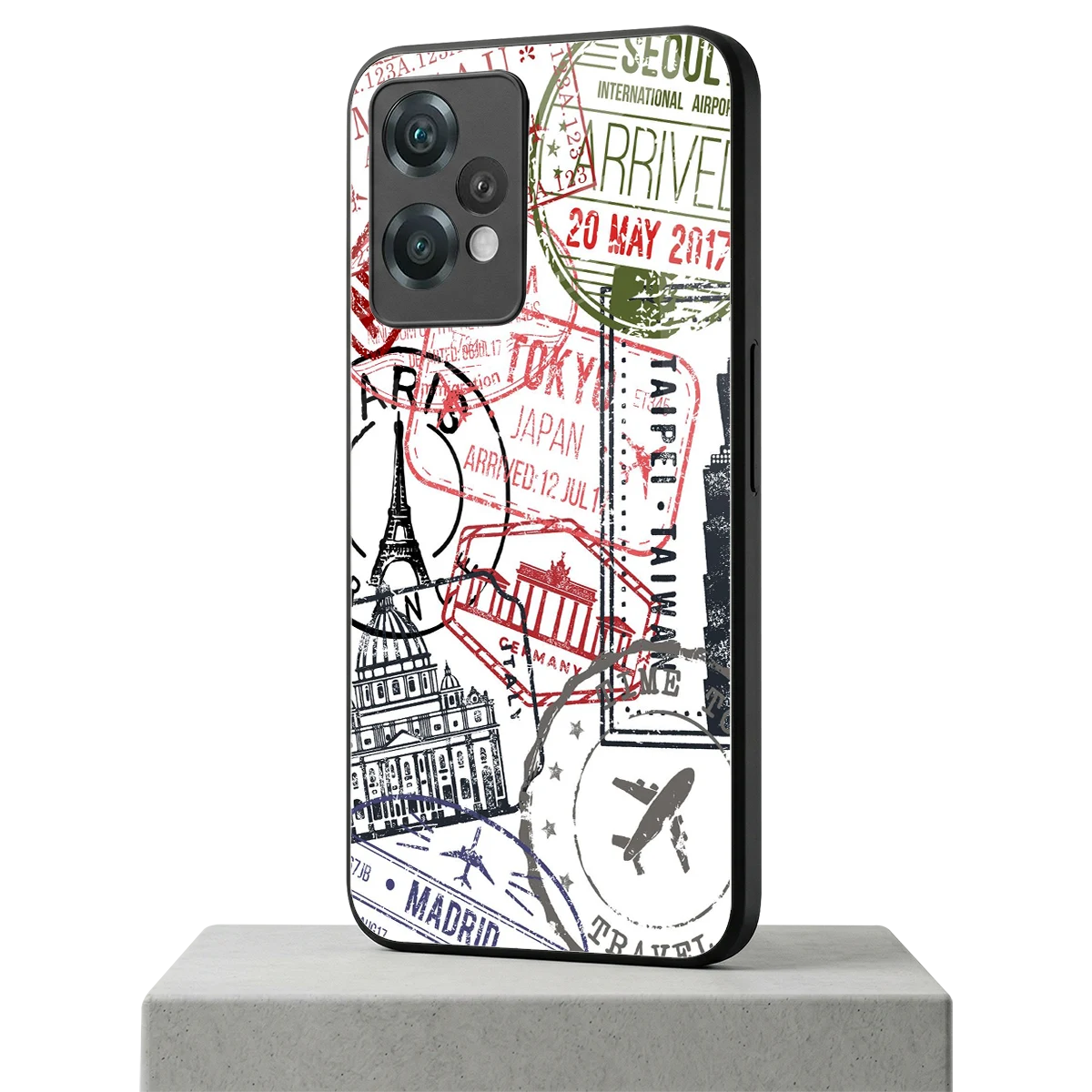 Stamp Collection oneplus nord ce 2 lite mobile cover | shockproof glass phone case
